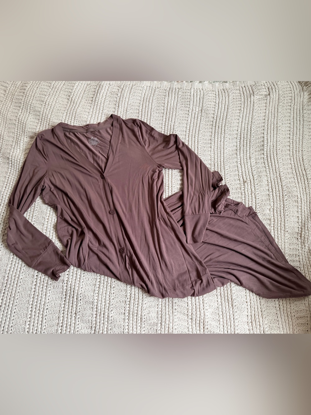Cuddl Duds Long Button Up Cardigan/Duster